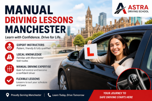 Manual driving lessons in Manchester